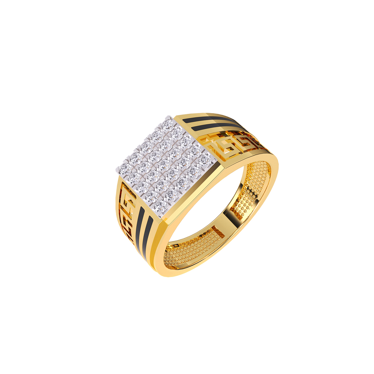 Stackable Round Diamond Ring For Men